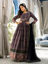 Multi Dola Silk Anarkali Dress 193680 Closure View
