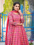 Multi Dola Silk Anarkali Dress 193699 Back View