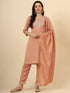 Peach Vichitra Silk Pant Suit 193719