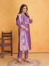 Lavender Roman Silk Pant Suit 193786 Closure View