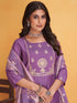 Lavender Roman Silk Pant Suit 193786 Salwar Kameez