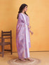 Lavender Roman Silk Pant Suit 193788 Closure View