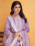 Lavender Roman Silk Pant Suit 193788 Salwar Kameez
