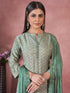 Sea Green Art Silk Pant Suit 193793 Salwar Kameez