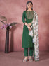 Green Art Silk Pant Suit 193796