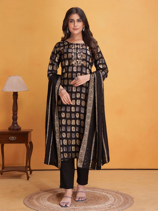 Multi Roman Silk Pant Suit 193800