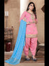 Pink Model Chanderi Patiyala Dress 193864