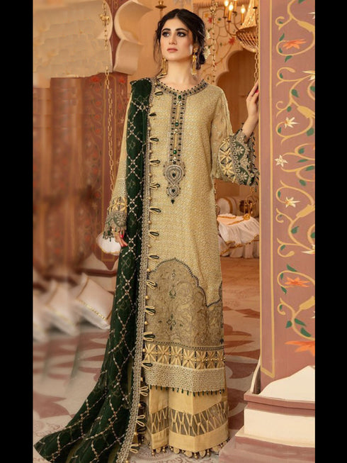 Beige Georgette Palazzo Suit 193869