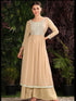 Beige Heavy Georgette Palazzo Suit 193891