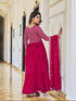 Rani Pink Fox Georgette Anarkali Dress 193944 Back View