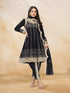 Black Heavy Art Silk Patiyala Dress 193972 Back View