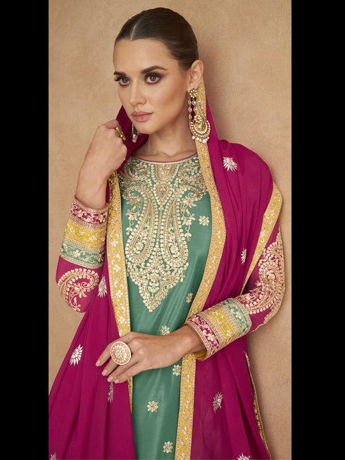 Multi Chinon Palazzo Suit 193989 Back View