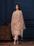 Peach Organza Chiffon Pant Suit 194027