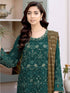 Green Heavy Fox Georgette Pant Suit 194079 Closure View