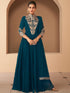 Teal Heavy Georgette Anarkali Dress 194098