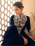 Navy Blue Heavy Georgette Anarkali Dress 194099 Closure View
