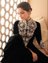 Black Heavy Georgette Anarkali Dress 194100 Closure View