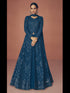 Teal Real Georgette Anarkali Dress 194105