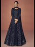 Black Real Georgette Anarkali Dress 194108