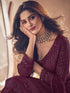 Wine Heavy Fox Georgette Anarkali Dress 194110 Closure View
