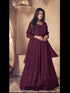Wine Heavy Fox Georgette Anarkali Dress 194110