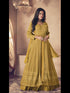 Mustard Heavy Fox Georgette Anarkali Dress 194111