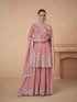 Pink Heavy Chinon Sharara Suit 194128