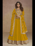 Mustard Premium Silk Anarkali Dress 194129