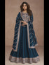 Teal Premium Silk Anarkali Dress 194131
