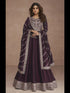 Wine Premium Silk Anarkali Dress 194133