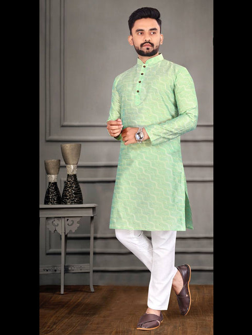 Pista Kurta Jacquard Weaving Payjama