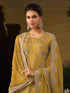 Mustard Silk Pant Suit 194246 Closure View