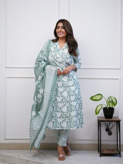 Multi Heavy Cotton Pant Suit 194275 Closure View