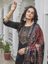Black Cotton Blend Pant Suit 194276 Salwar Kameez
