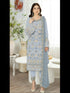 Light Sky Blue Heavy Fox Georgette Pant Suit 194357