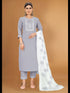 Lavender Cotton Slub Pant Suit 194515