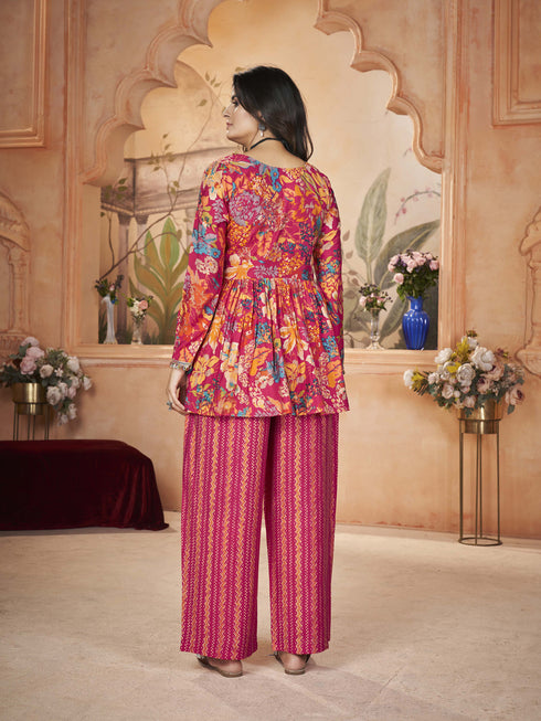 Rani Silk Palazzo Suit 194577 Back View