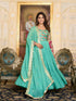 Mint Fox Georgette Anarkali Dress 194645 Closure View