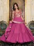 Mauve Fox Georgette Anarkali Dress 194646 Closure View