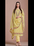 Yellow Twinkle Chiffon Pant Suit 194708
