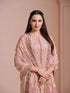Peach Twinkle Chiffon Pant Suit 194709 Closure View