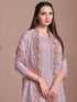 Lavender Twinkle Chiffon Pant Suit 194712 Closure View