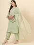 Pista Roman Muslin Silk Pant Suit 195082 Closure View