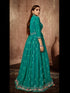Mint Heavy Georgette Anarkali Dress 195171 Closure View