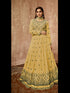 Light Yellow Heavy Georgette Anarkali Dress 195181