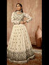 Off White Heavy Georgette Anarkali Dress 195183
