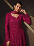 Rani Pink Heavy Georgette Anarkali Dress 195184 Closure View