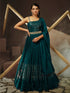 Teal Heavy Georgette Anarkali Dress 195193