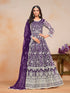 Purple Net Anarkali Dress 195209