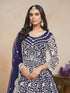 Navy Blue Net Anarkali Dress 195210 Back View